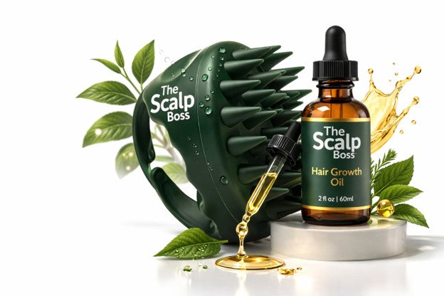 The Scalp Boss Starter Kit | Hair Growth Oil, Scalp Massager & Scalp Care Guide