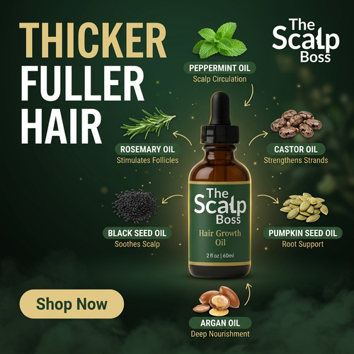 The Scalp Boss Hair Growth Oil | Nourish, Strengthen & Support Healthy Hair